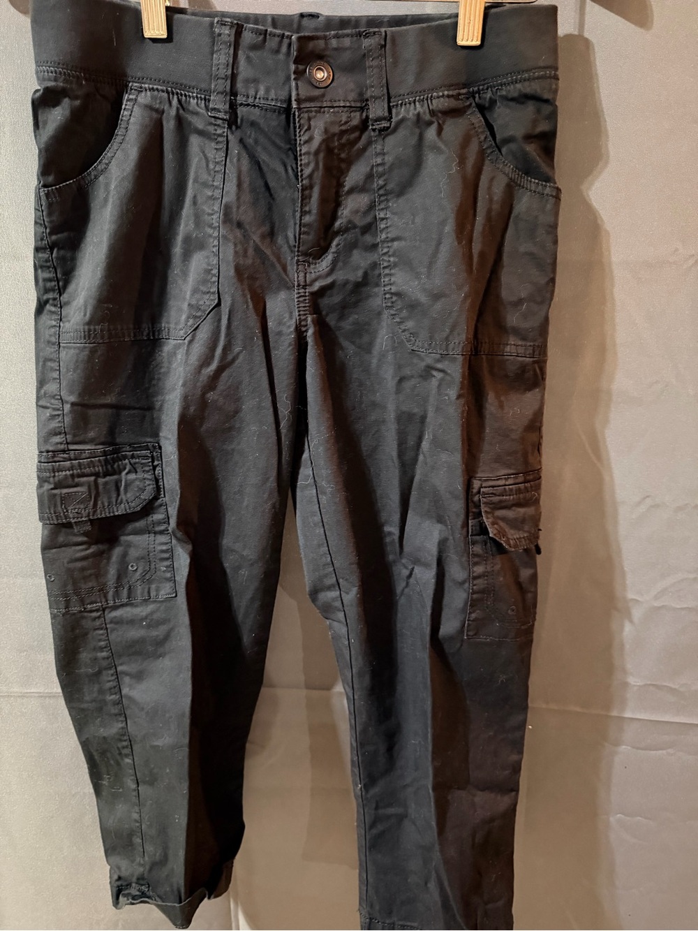 Lee Black Cargo Trousers with Side Pockets